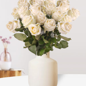 Witte waxrozen - Kies je aantal - 10 t/m 99 rozen