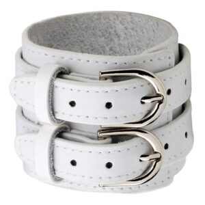 Witte leren armband gesp sluiting